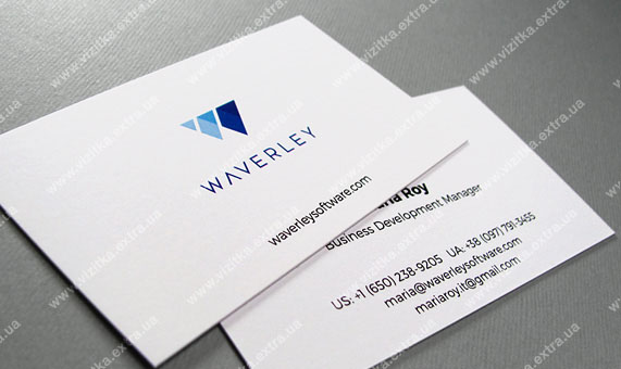 Визитка IT-компании «Waverley» business card photo